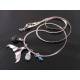 Whale Tail Necklace with Iolite, Aquamarine and Mystic Quartz