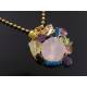 Collage Pendant with White Crystal Agate Drusy