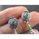 Ornate Green Crystal Earrings