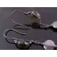 Long Fire Agate and Smokey Quartz Earrings