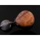 Long Fire Agate and Smokey Quartz Earrings
