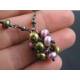 Olivine and Pink Pearl Necklace