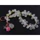 Prehnite and Rhodochrosite Copper Bracelet