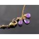 Carved Jade Dragonfly and Amethyst Necklace