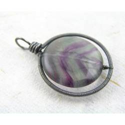 Wire Wrapped Fluorite Pendant