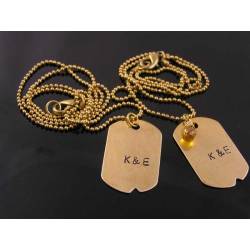 Dog Tags for Couples, Matching Dog Tag Necklaces