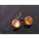 Orange Cabochon Sleeper Style Earrings