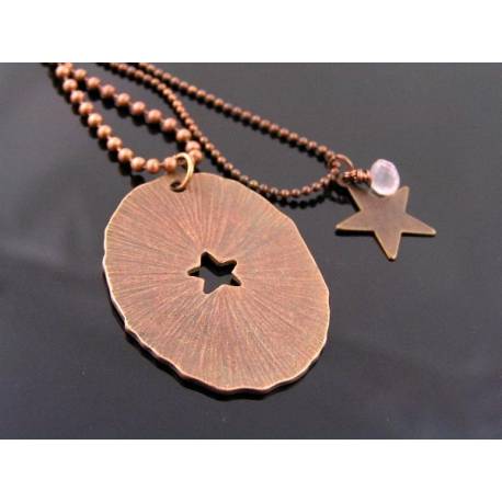 Matching Couple Necklace in Antique Copper, Partner Necklaces