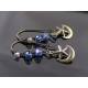 Crystal Ear Wires with Moon Star Charms