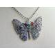 Filigree Butterfly Necklace with Hand-Set Crystals