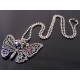 Filigree Butterfly Necklace with Hand-Set Crystals