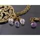 Ornate Pendant Necklace with Amethyst and Cubic Zirconia