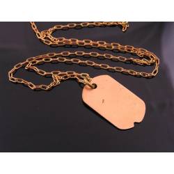 Copper Dog Tag Necklace