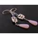 Crystal Earrings with Buddha Face Bead