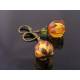 Glowing Lucite Pumpkin Earrings, Halloween Earrings