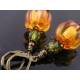 Glowing Lucite Pumpkin Earrings, Halloween Earrings