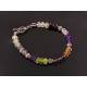 Large Gemstone Rondelle Sterling Silver Bracelet