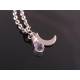 Super Cute Moonstone and Crescent Moon Necklace