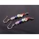 Chakra Gemstone Earrings, Sterling Silver