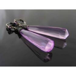 Dramatic Purple and Black Acrylic Earrings