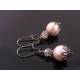 Faceted Pearl Earrings with Czech Beads
