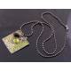Embossed Tile Pendant with Black Onyx and Dragonfly Charm
