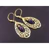 Amethyst and Golden Filigree Chandelier Earrings