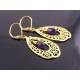 Amethyst and Golden Filigree Chandelier Earrings