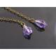 Long and Light Weight Flower Filigree Crystal Earrings