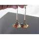 Long Czech Flower Earrings