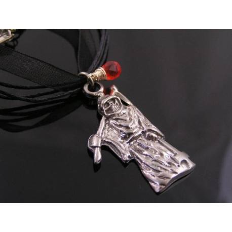 Grim Reaper Necklace, Gothic Choker Necklace, Halloween
