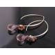Pink Quartz and Spinel Modernistic Sterling Silver Earrings