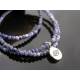 Evil Eye Protection Necklace, Sterling Silver with Sodalite and Ruby 