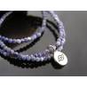 Evil Eye Protection Necklace, Sterling Silver with Sodalite and Ruby