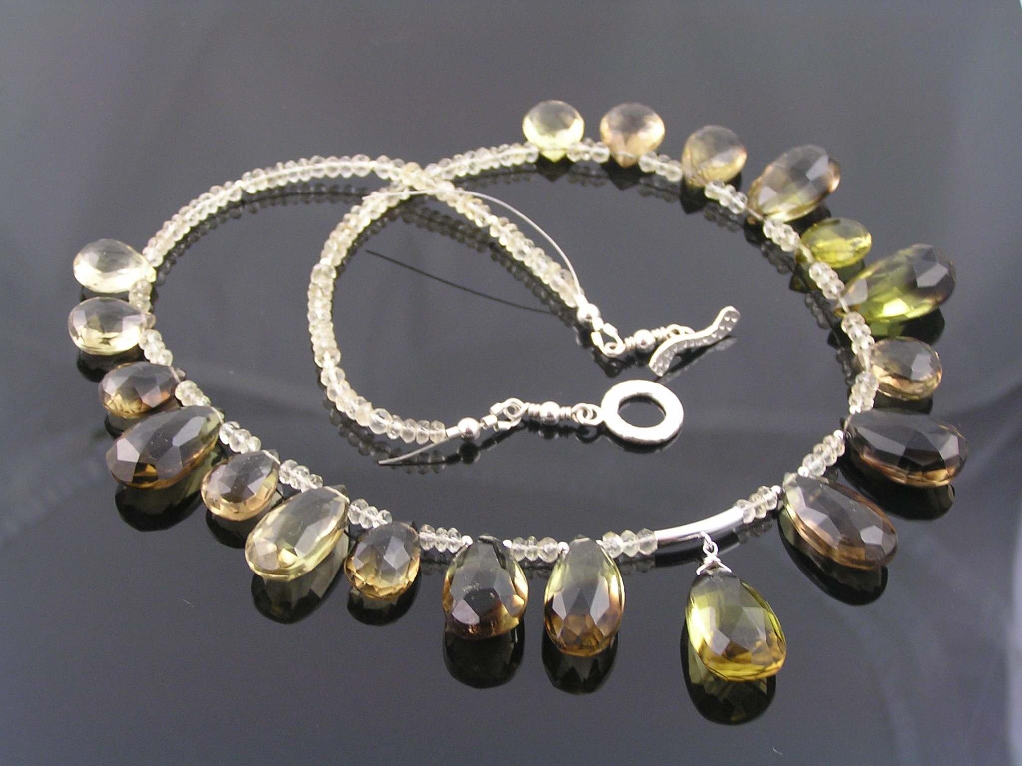 lemon quartz necklace