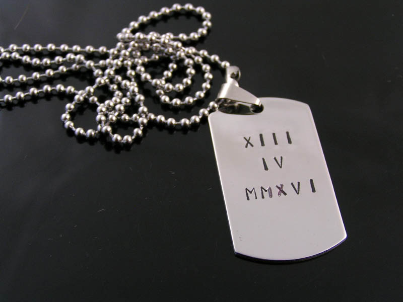 personalised dog tag necklace