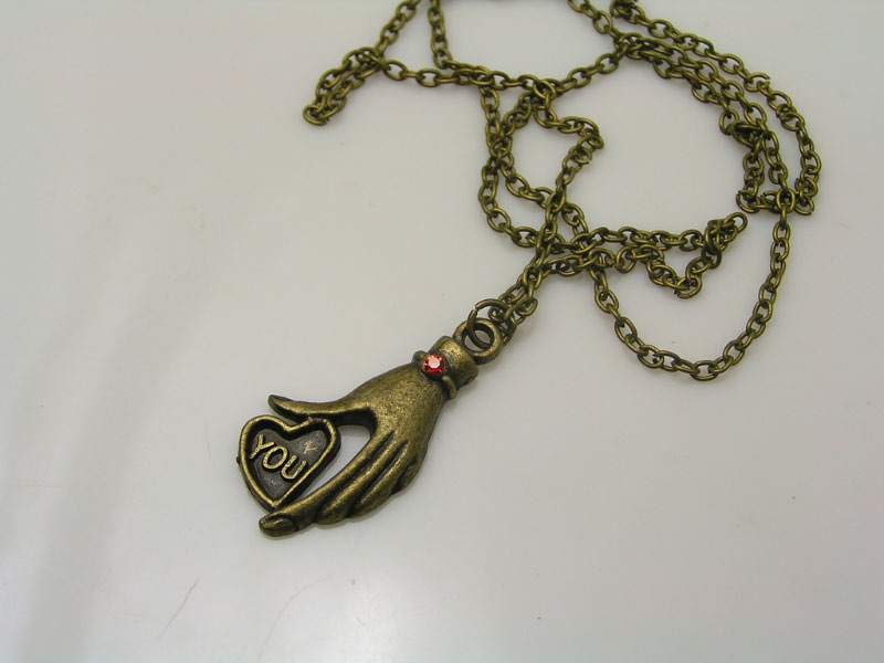 Bronze Hand Necklace