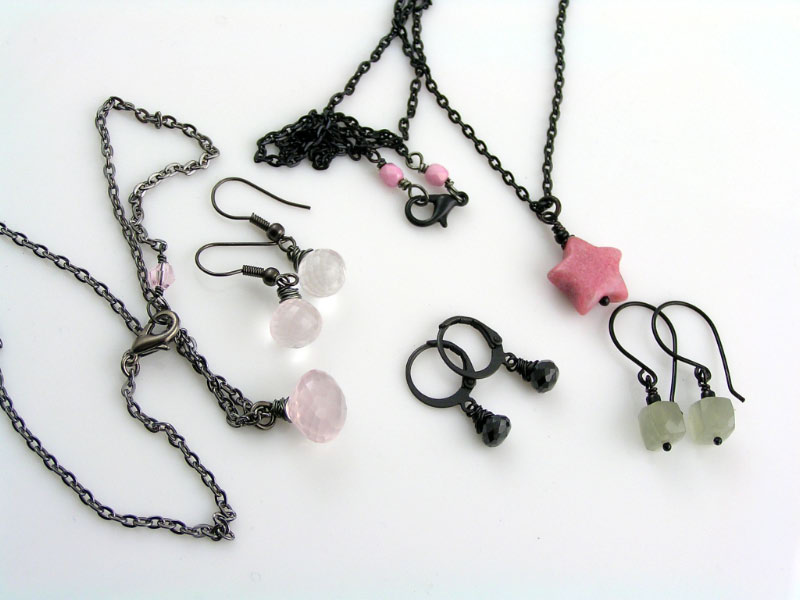 Rose Quartz, Rhodonite, Spinel and Moonstone Jewellery