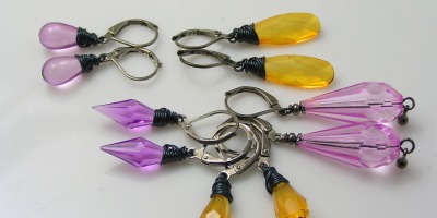 Fabulous bright acrylic earrings, light weight and affordable